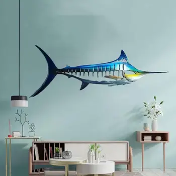 Творческо Моделиране на Акула Арт Декор Метална Акула Декорация на Стените Украшение Риба Форма на Стената Скулптура Подвесная Стая Изкуството Имитира U2O1