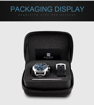 Титанов Ежедневни спортни часовници за мъже Син Оригинална марка на Луксозни Военни титанови часовници Мъжки часовници Модерен ръчен часовник с хронограф