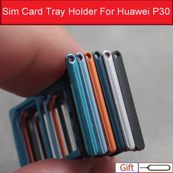 Титуляр Слота за тава СИМ-карта за Huawei P30 ELE-AL00 ELE-L09 ELE-L29 Micro SD Четец на карти Жак Адаптер за Резервни Части