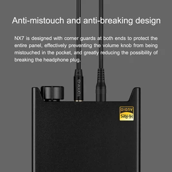 ТОПИНГ NX7 Hi-Res Портативен Усилвател за слушалки NFCA Изходна Мощност 1400 Mw с порт 3.5 мм 4,4 мм живот на батерията е 20 часа