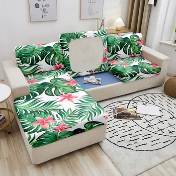 Тропически Еластичен Калъф за възглавници на дивана Калъфи за мека мебел за хол Преносимо еластично седалка Калъф За стол Защитник на Мебели