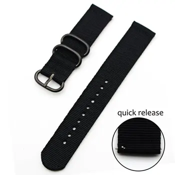 Тъкани Дишаща Найлонова каишка за Samsung Galaxy Watch 3 Каишка за Amazfit 18 мм, 24 мм, 22 мм и 20 мм Текстилен Класически Каишка за часовник