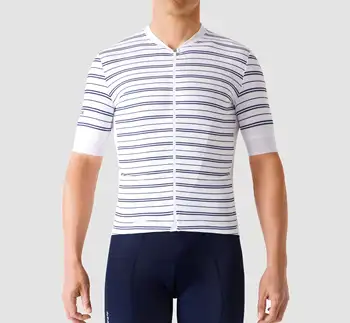 Тъмно синята лента Pro Team Колоездене Джърси race fit велосипедна риза с къс ръкав-добро качество на Велосипедна облекло Майо Ciclismo Бърза доставка
