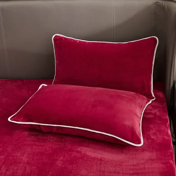 Удебелена фланелевая еластична лента Мека чаршаф защитно покритие на матрака е супер мека, уютна спалня king-size