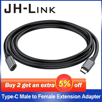 Удлинительный Кабел JH-LINK USB Type C Кабел 4K Thubderbolt 3 Кабела от мъжете, за Жената, за MacBook Pro USB 3.1 Удлинительный Кабел