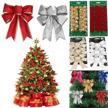 Украса за Коледната елха Панделки Окачени Коледни Украси За Дома, Украса за Коледната елха на Нова Година 2022 Навидад Kerst Декор Ноел