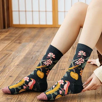 уличен стил чифт чорапи harajuku модни забавни кавайные женски сладки мая сутулые спортни кальцет стръмни памучни дамски скарпетки