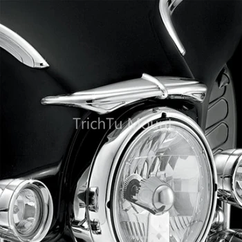 Фар Фар на мотоциклет Веждите, Клепачите Крило на прилеп Обтекател Вежди прилеп Акцент За HD 96+ Touring Electra Glide Външни Настилки Приплъзване