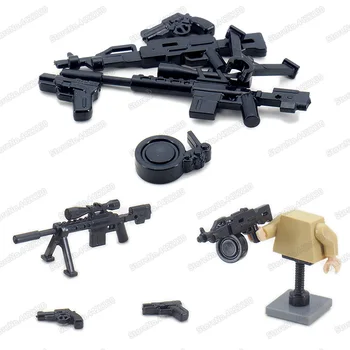 Фигурки Оръжие Строителни Блокове на Военни Боеприпаси се Събират Модели Оръжия 2-та Световна Война Армейское Обзавеждане Moc Детски Коледни Подаръци Играчки