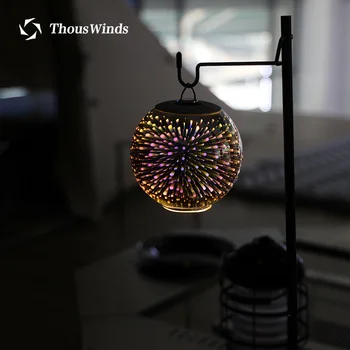 Хиляди Ветрове Целта на Нула LED Лампа 3D Фойерверки Фенер Външно Осветление За Къмпинг Сянка Стъклена Лампа