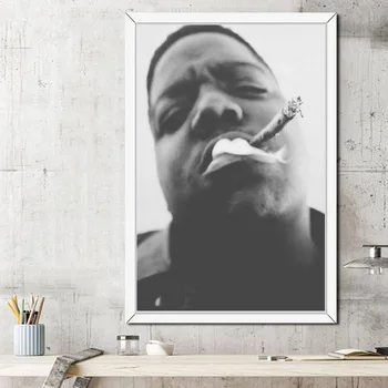Хип-хоп и Гангстерски-Рап Дим на Цигари Художествена Живопис Коприна Коприна Платно Плакат на Стената на аксесоари за Дома с високо качество на домашен интериор, Без Рамка o432