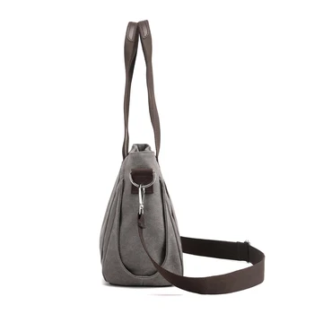 Холщовые женски големи чанти за рамо Дамски чанта през рамо с горната дръжка за Чанта-незабавни посланици на Високо качество на Реколтата, чанти, Ежедневни чанти