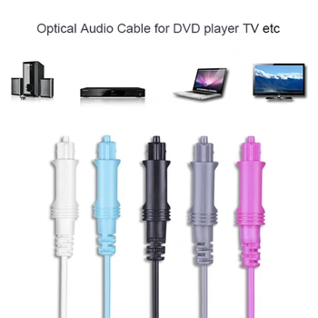 Цветна 1 М И 5 М 10 М OD2.2 мм Цифров Оптичен аудио кабел Toslink SPDIF MD DVD оптичен Кабел за DVD, TV, AV плейър на Едро
