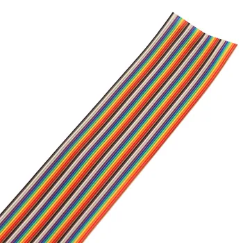Цветна кабел със стъпка 1.27 мм 40P Плосък Модел на Лента, Широчина тел 5.08 см 1/2/3/4/5 метра