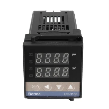 Цифров LCD дисплей PID REX-C100 Комплект регулатор на температурата + Термопара K + Макс.40A SSR