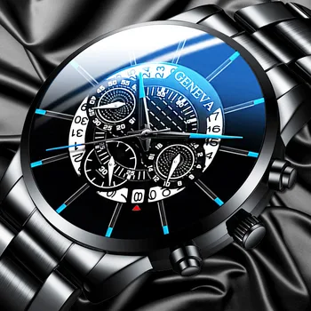 Часовници Мъжки Reloj Нов Модерен Дизайн на Мъжки Аналогов Спортни Кварцов Ръчен Часовник с Класически Мъжки Часовник с три очи Montre