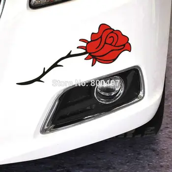 Червени Рози или Цветя Синята Роза Автомобилни Стикери и етикети автомобил сеат Оформление на автомобили за Tesla, Toyota, Chevrolet Ford Hyundai Volkswagen