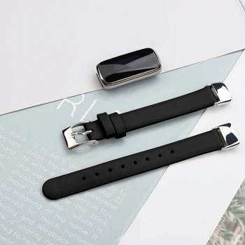 Черна каишка от естествена кожа с каишка Fitbit Luxe Смарт гривна гривна Кореа Каишка за часовник за аксесоари fitbit luxe Special edition