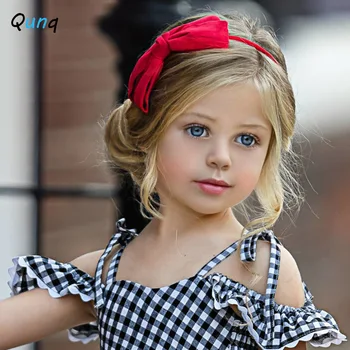 Черно на бяло клетчатое рокля за момичета с червен нос Летни детски официални рокли на Принцеси за 1 2 3 4 5-годишно момиче, Детски костюми за деца