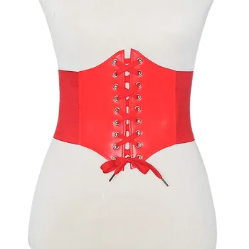 Черно червено бяло женски корсет дамски готически дрехи с колан под гърдите секси сватбена бюстие топ коригиращото бельо за тялото VB0001