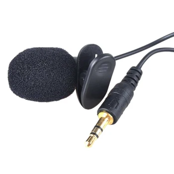 Чисто Нов Скоба за ръце На Ревера Микрофон Микрофон+Микрофон на главата 3.5 мм за слушалки