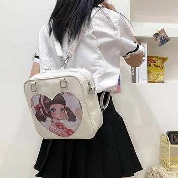 Японската чанта Itabag за старшеклассниц JK Единни чанта Дамска чанта от изкуствена кожа на рамото Чанта за книги Чанта през рамо Раница За жени Bolso