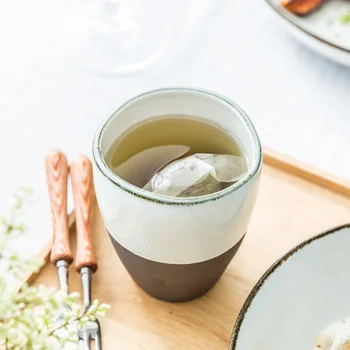 Японски ретро керамична чаша домашна проста чаша чаена чаша творчески супа чаша една чаша чай здрач