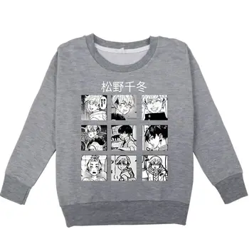 Японското аниме Токио Отмъстителите за малки момчета и момичета Hoody с качулка Облекло Hoody за малки момчета и момичета Hoody тениска с качулка памучен тениска
