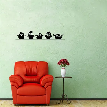 Ярката стикер на стената с птици детска стая хол фоново украса на Стената художествени етикети Сладки стикери с птици, за домашен декор