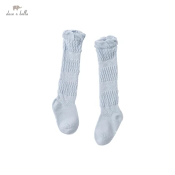 DB17735 Дейв Бела лятна мода за малки момичета плътен чорап сладки бебешки чорапи за момичета
