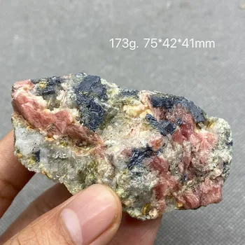Извадка от минерален кристал на Природен кварцов родохрозита и лилаво флюоритового договор от провинция Гуанси,Китай