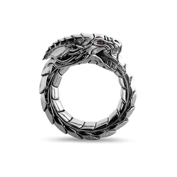 Нов прием на Мъжки пръстен Норвежката митология Мода Форма на Дракон Пънк Етническа подарочное пръстен Луксозни бижута за мъже на Едро тенденция